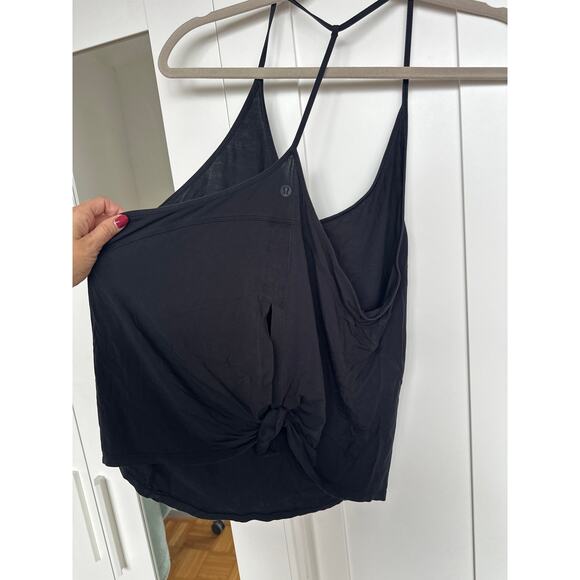 Lululemon Women's Modal-Silk Yoga Tank Top, Black, Size 10, EUC - Picture 6 of 8